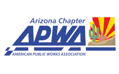 Arizona chapter apwa public works association logo.