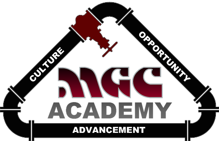 The logo for the mgc academy advancement.